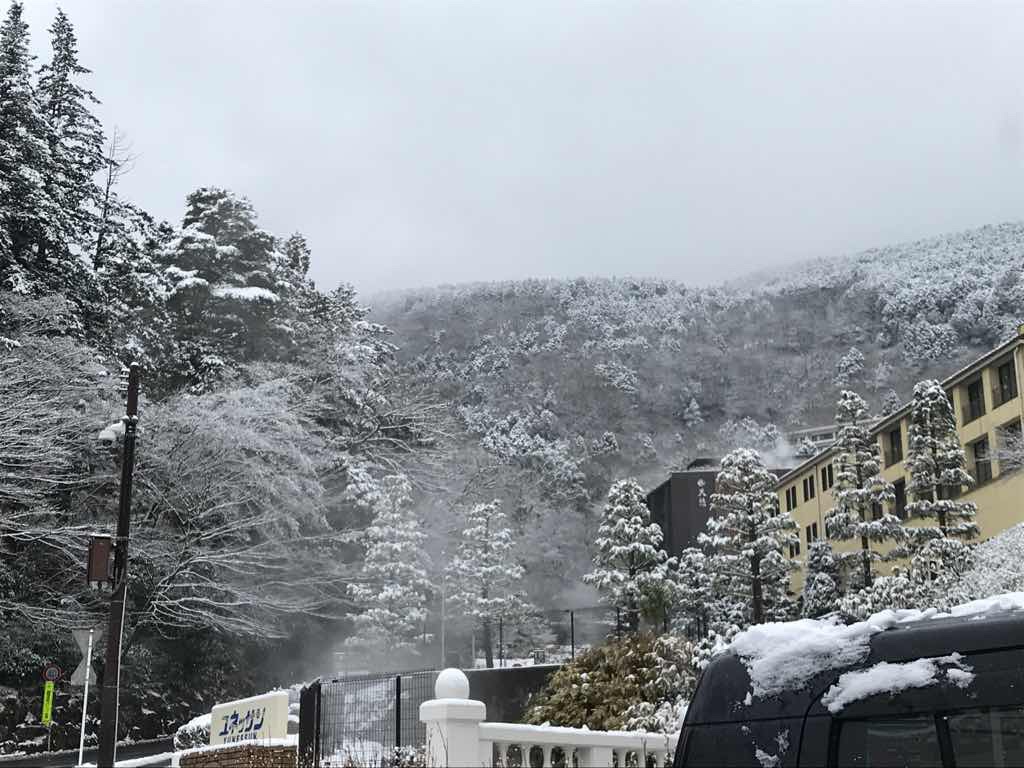 箱根　雪景色